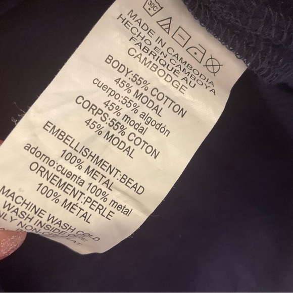 MICHAEL Michael Kors Rivet Logo Tee - Size Medium - Blue - Picture 6 of 8